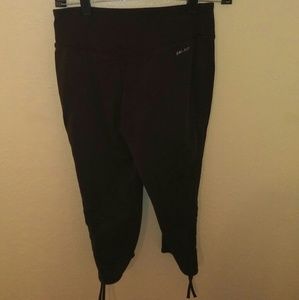 NIKE DRI FIT WOMENS BLACK EXERCISE/YOGA PANTS SIZE